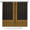 New Zealand Maori Kowhaiwhai Shower Curtain Karaka Maui and Mangopare