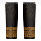 New Zealand Maori Kowhaiwhai Skinny Tumbler Karaka Maui and Mangopare