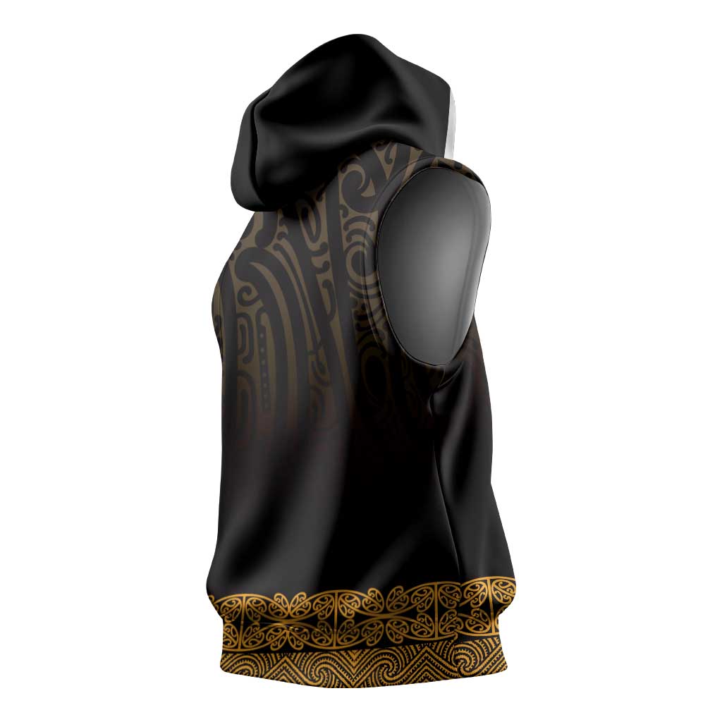 New Zealand Maori Kowhaiwhai Sleeveless Hoodie Karaka Maui and Mangopare - Aussie Hoodie