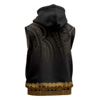 New Zealand Maori Kowhaiwhai Sleeveless Zip Hoodie Karaka Maui and Mangopare LT9