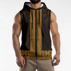 New Zealand Maori Kowhaiwhai Sleeveless Zip Hoodie Karaka Maui and Mangopare LT9