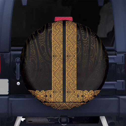 New Zealand Maori Kowhaiwhai Spare Tire Cover Karaka Maui and Mangopare