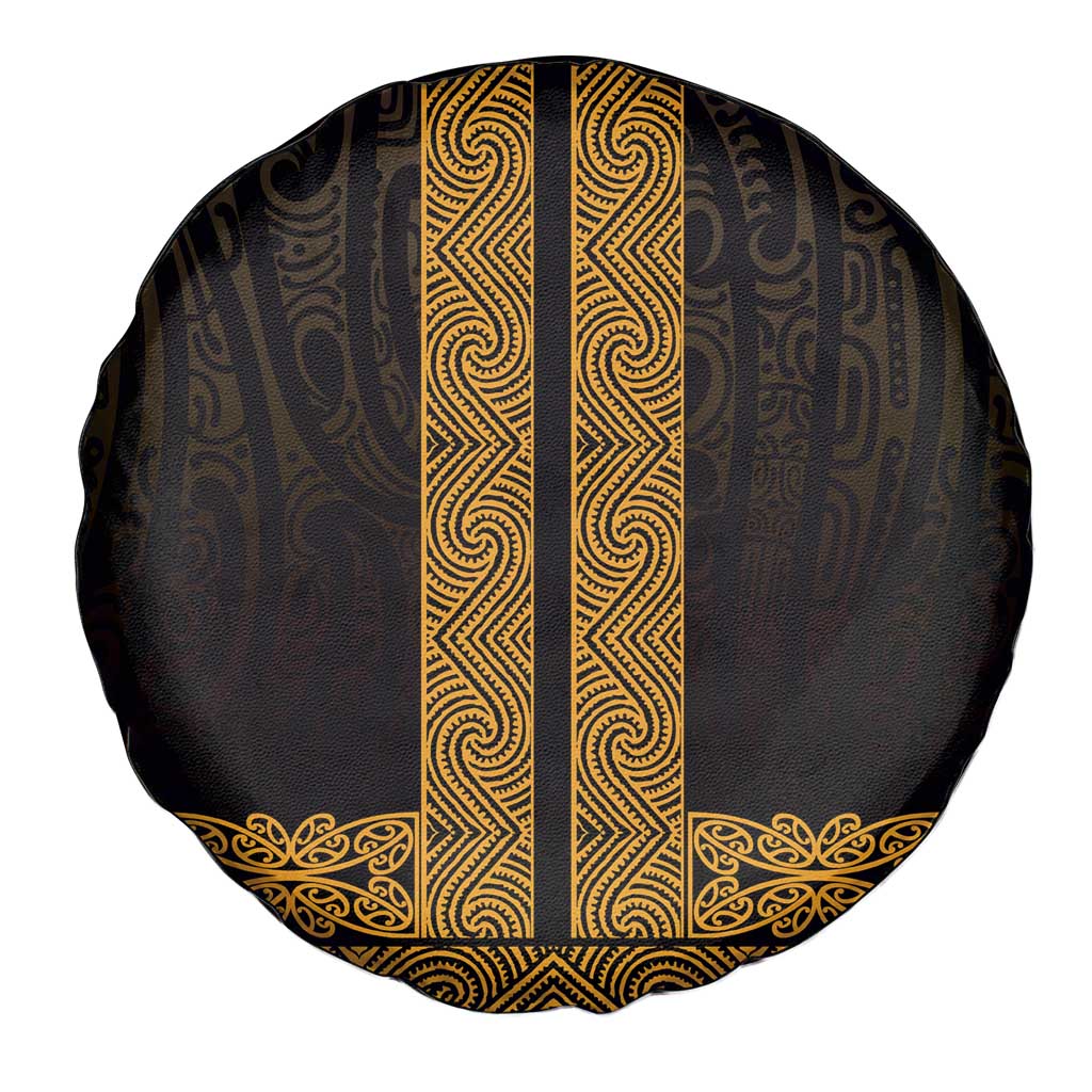 New Zealand Maori Kowhaiwhai Spare Tire Cover Karaka Maui and Mangopare