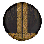 New Zealand Maori Kowhaiwhai Spare Tire Cover Karaka Maui and Mangopare