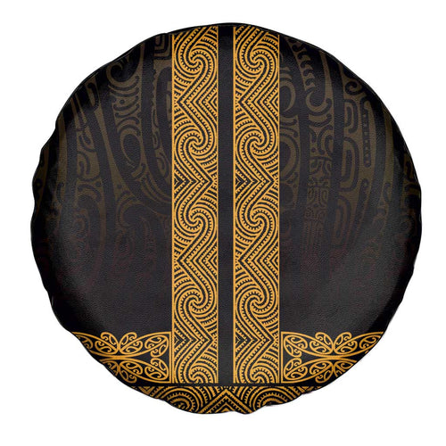 New Zealand Maori Kowhaiwhai Spare Tire Cover Karaka Maui and Mangopare
