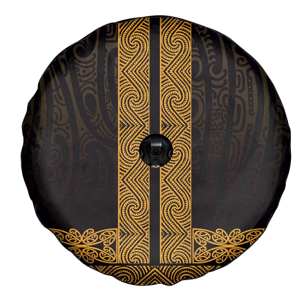 New Zealand Maori Kowhaiwhai Spare Tire Cover Karaka Maui and Mangopare