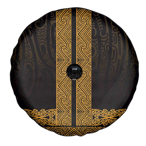 New Zealand Maori Kowhaiwhai Spare Tire Cover Karaka Maui and Mangopare