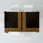 New Zealand Maori Kowhaiwhai Tablecloth Karaka Maui and Mangopare