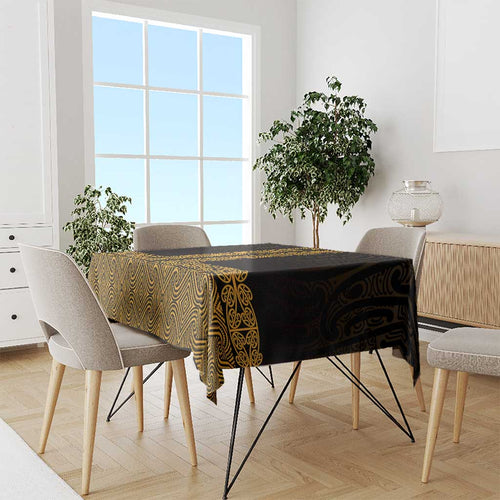 New Zealand Maori Kowhaiwhai Tablecloth Karaka Maui and Mangopare
