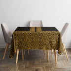 New Zealand Maori Kowhaiwhai Tablecloth Karaka Maui and Mangopare