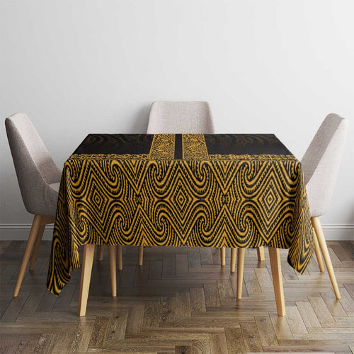 New Zealand Maori Kowhaiwhai Tablecloth Karaka Maui and Mangopare