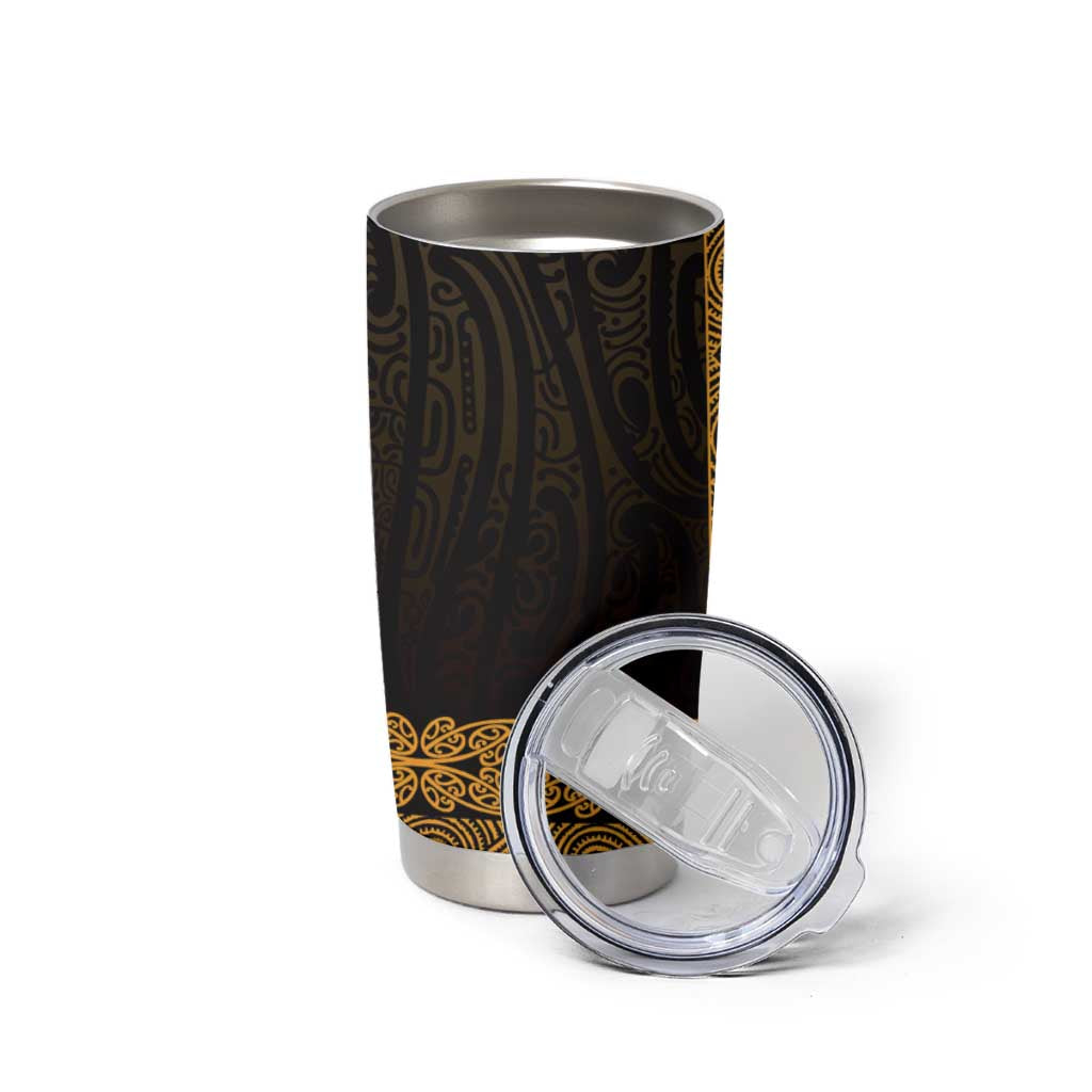 New Zealand Maori Kowhaiwhai Tumbler Cup Karaka Maui and Mangopare