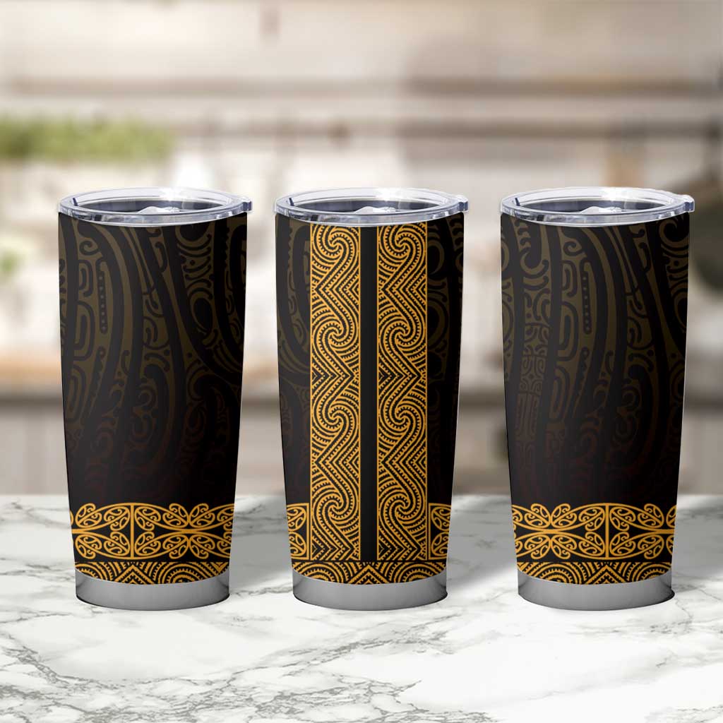 New Zealand Maori Kowhaiwhai Tumbler Cup Karaka Maui and Mangopare
