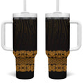 New Zealand Maori Kowhaiwhai Tumbler With Handle Karaka Maui and Mangopare