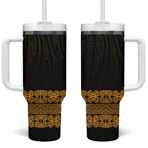 New Zealand Maori Kowhaiwhai Tumbler With Handle Karaka Maui and Mangopare