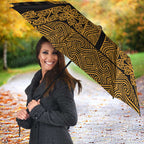 New Zealand Maori Kowhaiwhai Umbrella Karaka Maui and Mangopare - Aussie Hoodie