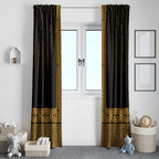 New Zealand Maori Kowhaiwhai Window Curtain Karaka Maui and Mangopare