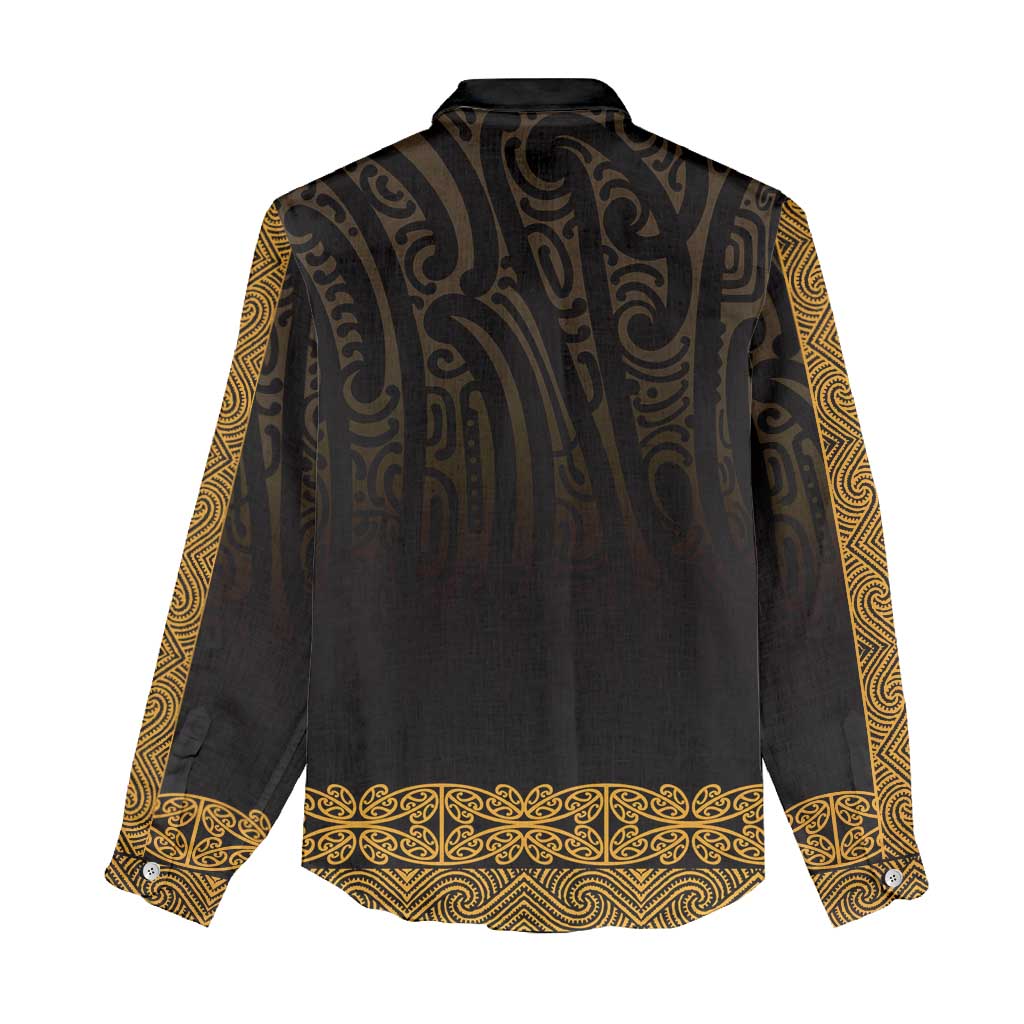New Zealand Maori Kowhaiwhai Women Casual Shirt Karaka Maui and Mangopare