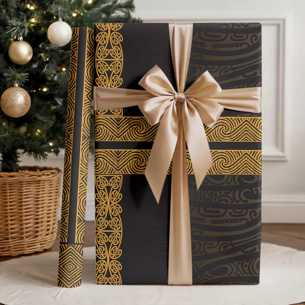 New Zealand Maori Kowhaiwhai Wrapping Paper Karaka Maui and Mangopare - Aussie Hoodie