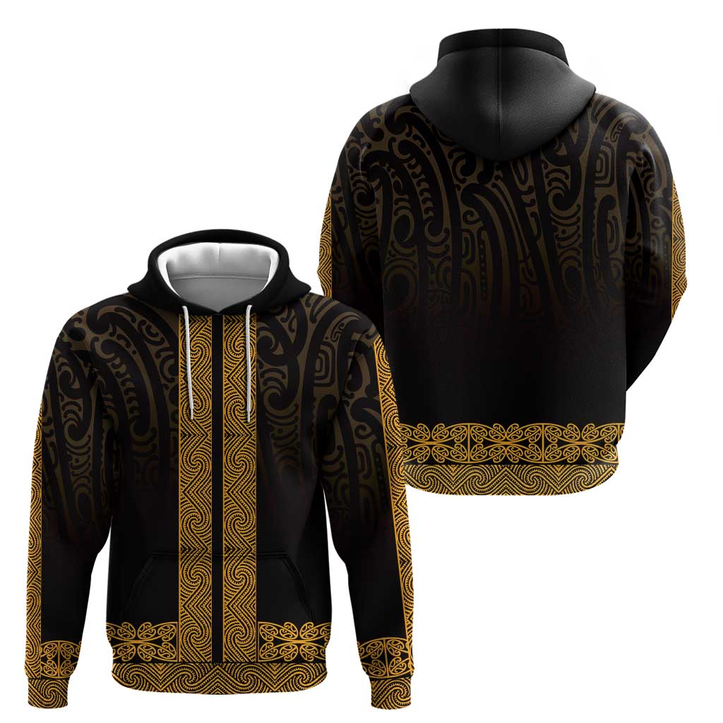 New Zealand Maori Kowhaiwhai Zip Hoodie Karaka Maui and Mangopare