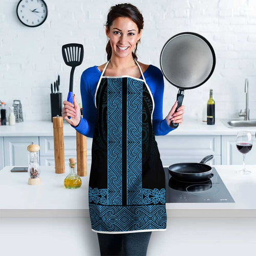 New Zealand Maori Kowhaiwhai Apron Kikorangi Maui and Mangopare - Aussie Hoodie