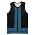 New Zealand Maori Kowhaiwhai Basketball Jersey Kikorangi Maui and Mangopare - Aussie Hoodie