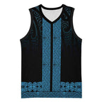 New Zealand Maori Kowhaiwhai Basketball Jersey Kikorangi Maui and Mangopare - Aussie Hoodie