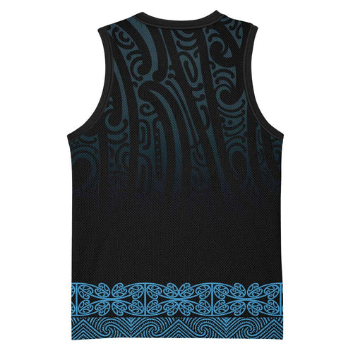 New Zealand Maori Kowhaiwhai Basketball Jersey Kikorangi Maui and Mangopare - Aussie Hoodie