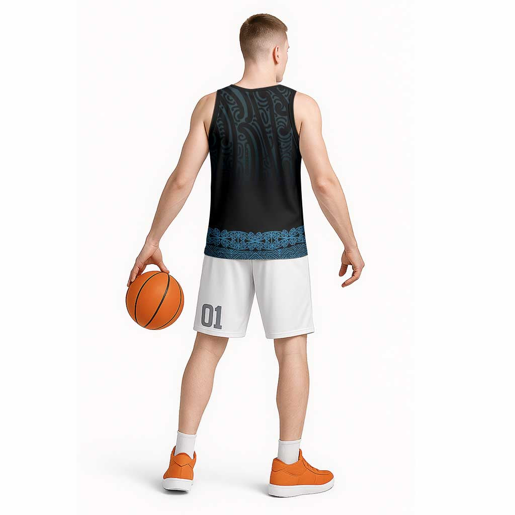 New Zealand Maori Kowhaiwhai Basketball Jersey Kikorangi Maui and Mangopare - Aussie Hoodie