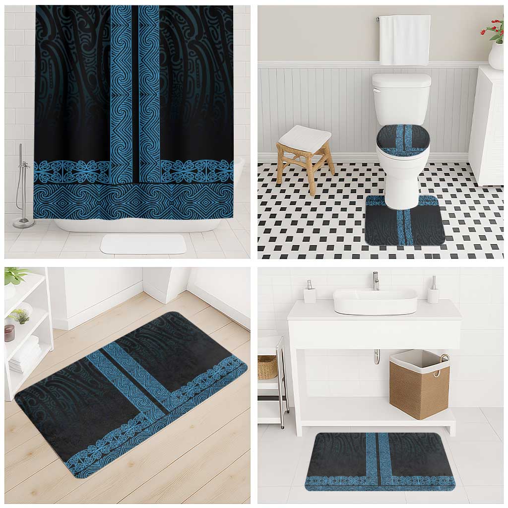 New Zealand Maori Kowhaiwhai Bathroom Set Kikorangi Maui and Mangopare - Aussie Hoodie