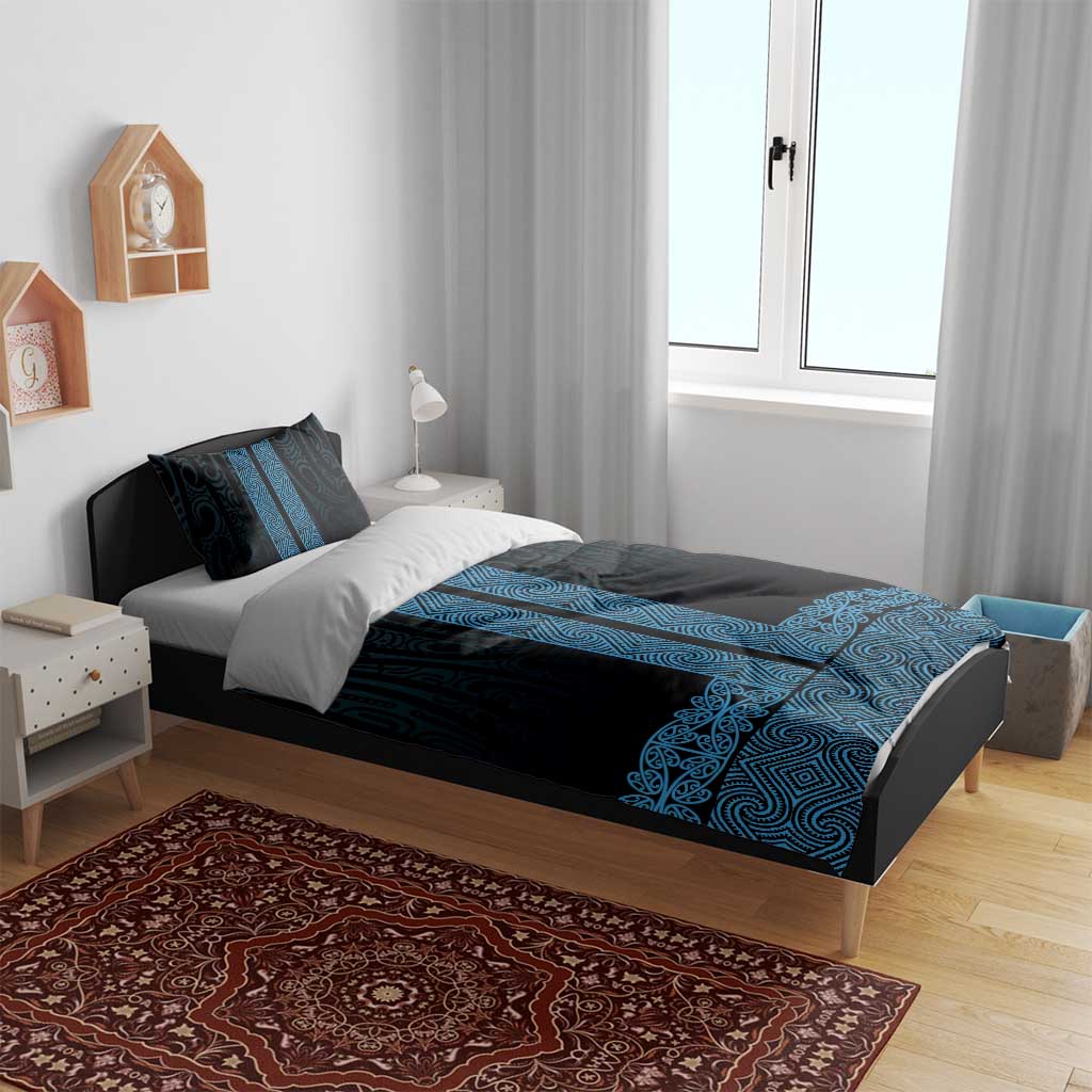 New Zealand Maori Kowhaiwhai Bedding Set Kikorangi Maui and Mangopare