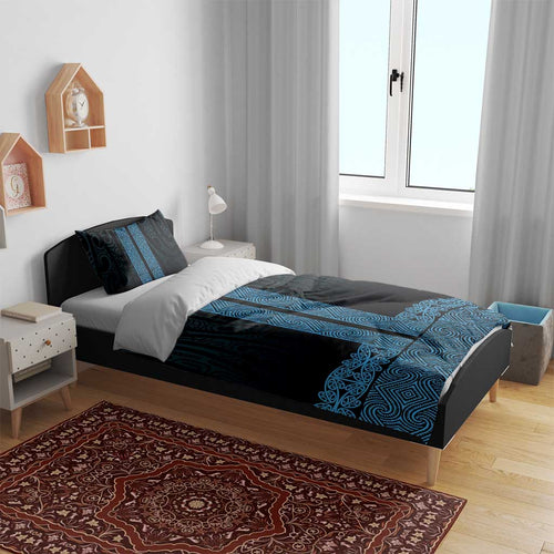 New Zealand Maori Kowhaiwhai Bedding Set Kikorangi Maui and Mangopare