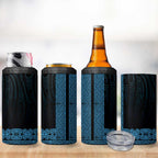 New Zealand Maori Kowhaiwhai 4 in 1 Can Cooler Tumbler Kikorangi Maui and Mangopare