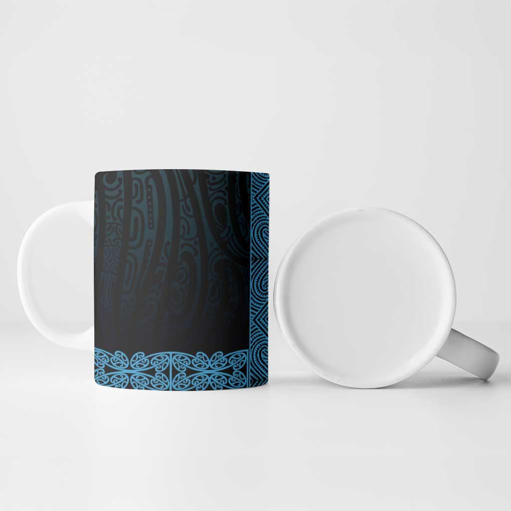 New Zealand Maori Kowhaiwhai Ceramic Mug Kikorangi Maui and Mangopare - Aussie Hoodie