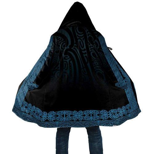 New Zealand Maori Kowhaiwhai Cloak Kikorangi Maui and Mangopare - Aussie Hoodie