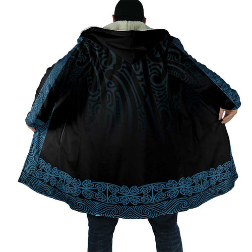 New Zealand Maori Kowhaiwhai Cloak Kikorangi Maui and Mangopare - Aussie Hoodie