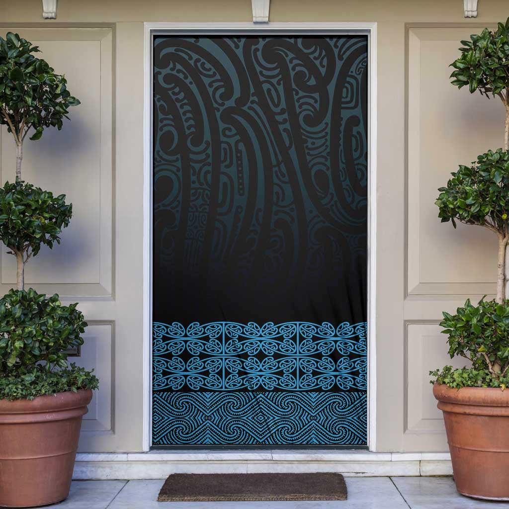 New Zealand Maori Kowhaiwhai Door Cover Kikorangi Maui and Mangopare - Aussie Hoodie