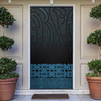 New Zealand Maori Kowhaiwhai Door Cover Kikorangi Maui and Mangopare - Aussie Hoodie