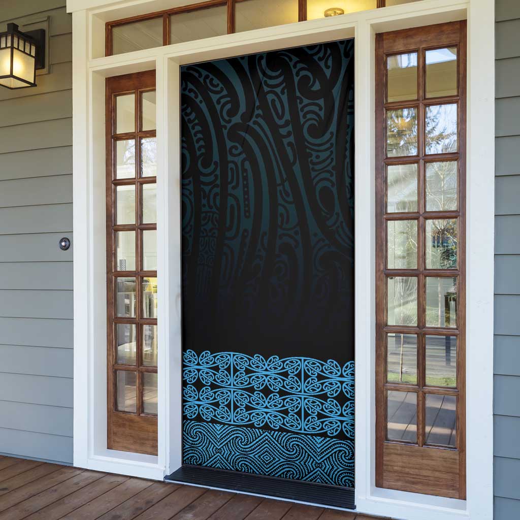 New Zealand Maori Kowhaiwhai Door Cover Kikorangi Maui and Mangopare - Aussie Hoodie