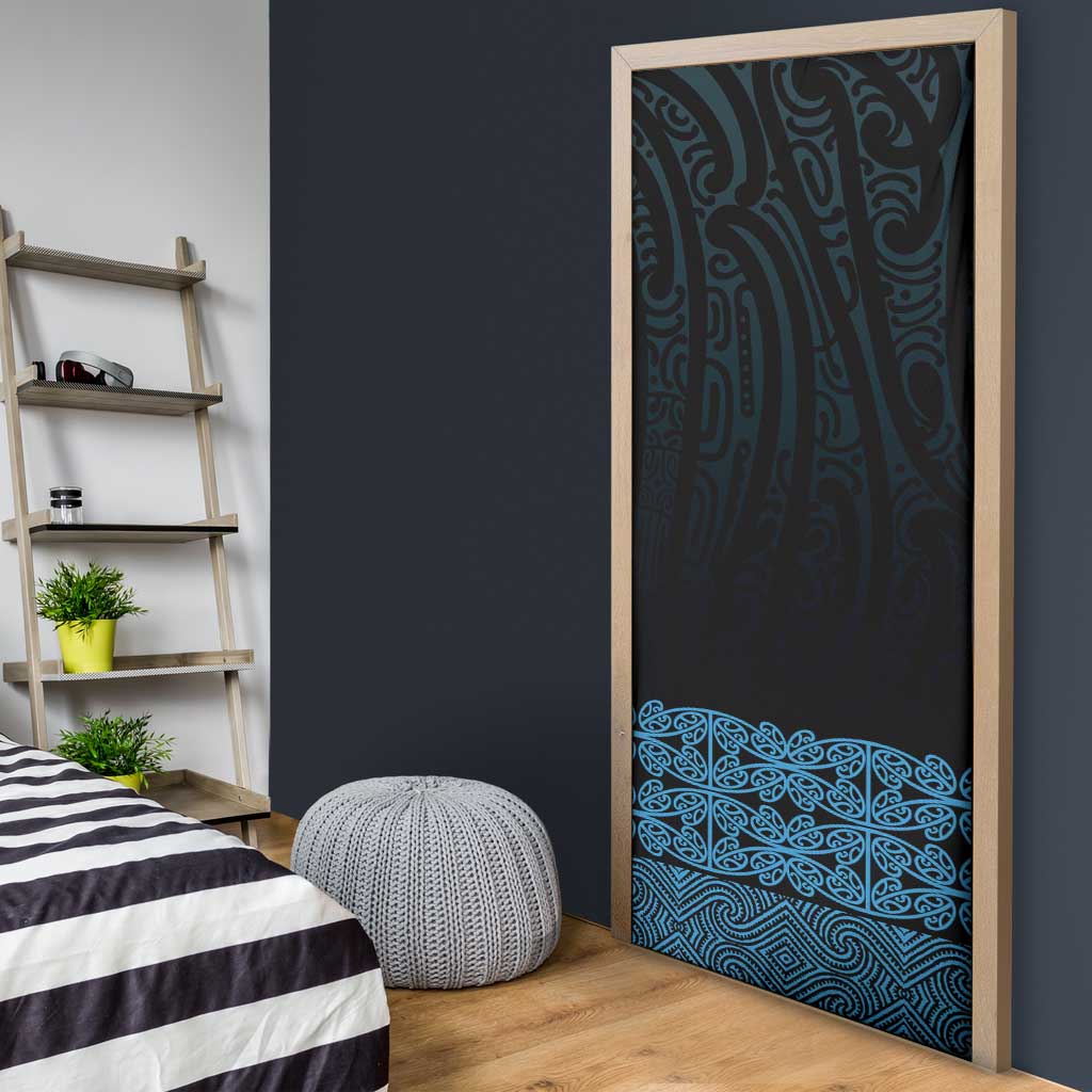 New Zealand Maori Kowhaiwhai Door Cover Kikorangi Maui and Mangopare - Aussie Hoodie