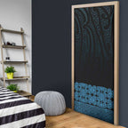 New Zealand Maori Kowhaiwhai Door Cover Kikorangi Maui and Mangopare - Aussie Hoodie