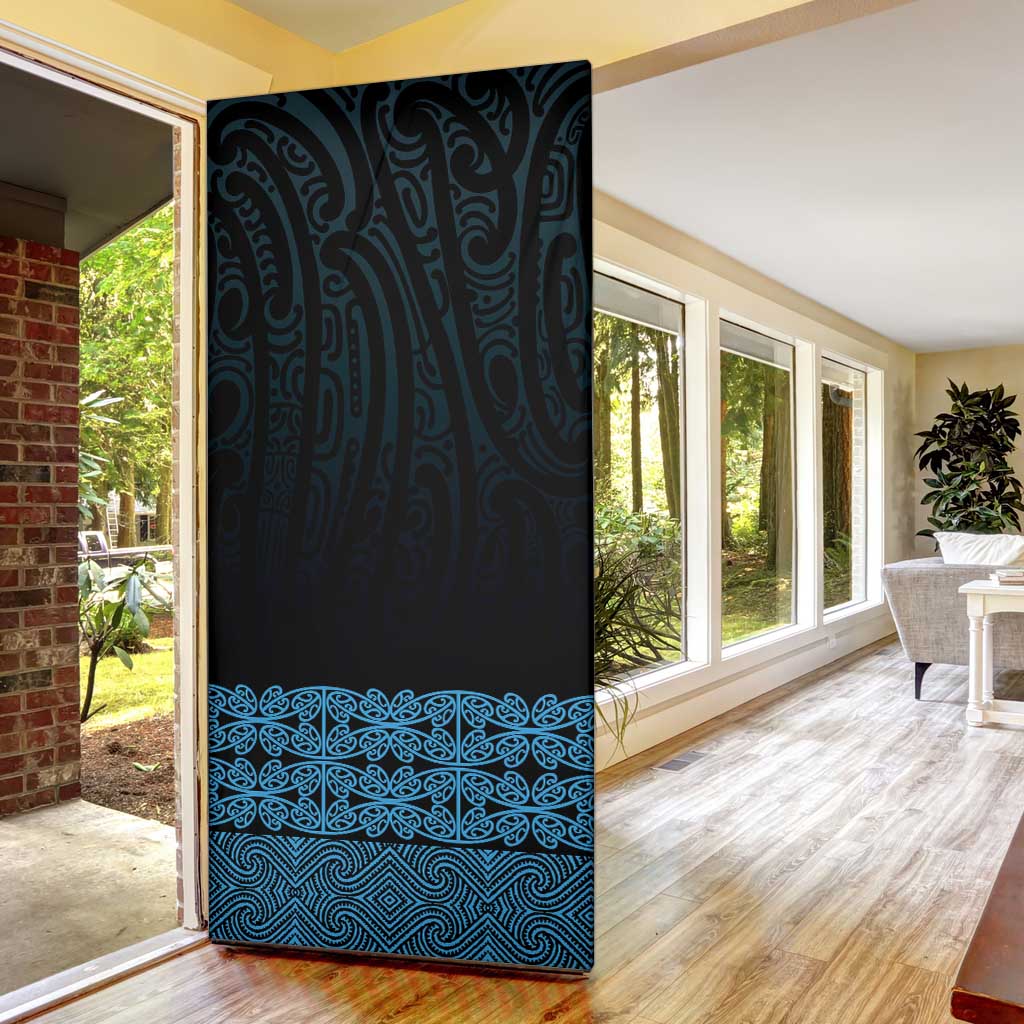 New Zealand Maori Kowhaiwhai Door Cover Kikorangi Maui and Mangopare - Aussie Hoodie