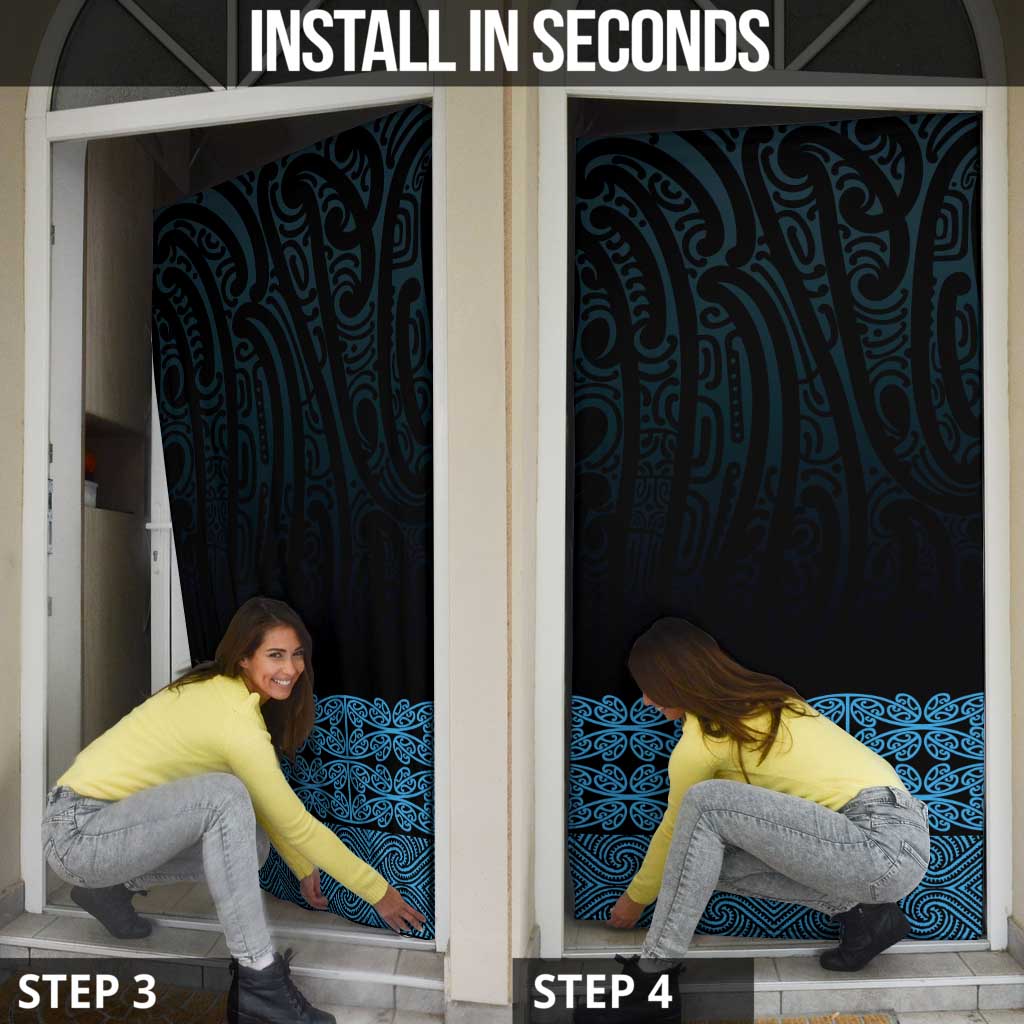 New Zealand Maori Kowhaiwhai Door Cover Kikorangi Maui and Mangopare - Aussie Hoodie