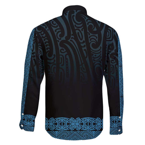 New Zealand Maori Kowhaiwhai Family Matching Mermaid Dress and Hawaiian Shirt Kikorangi Maui and Mangopare
