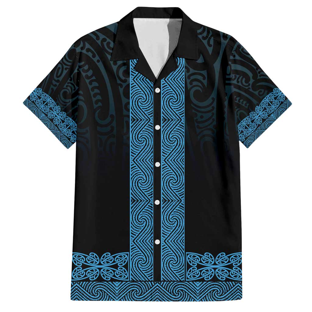 New Zealand Maori Kowhaiwhai Family Matching Off Shoulder Maxi Dress and Hawaiian Shirt Kikorangi Maui and Mangopare