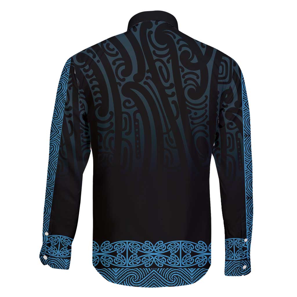 New Zealand Maori Kowhaiwhai Family Matching Puletasi and Hawaiian Shirt Kikorangi Maui and Mangopare