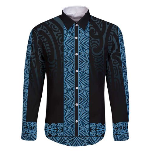 New Zealand Maori Kowhaiwhai Family Matching Short Sleeve Bodycon Dress and Hawaiian Shirt Kikorangi Maui and Mangopare