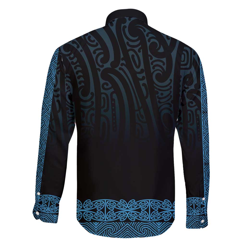 New Zealand Maori Kowhaiwhai Family Matching Short Sleeve Bodycon Dress and Hawaiian Shirt Kikorangi Maui and Mangopare