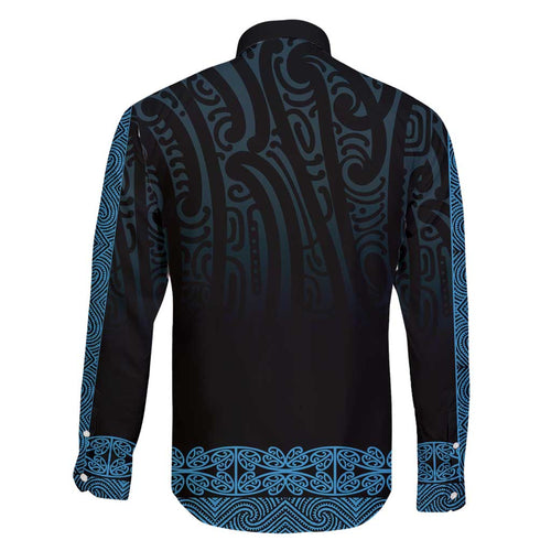 New Zealand Maori Kowhaiwhai Family Matching Short Sleeve Bodycon Dress and Hawaiian Shirt Kikorangi Maui and Mangopare