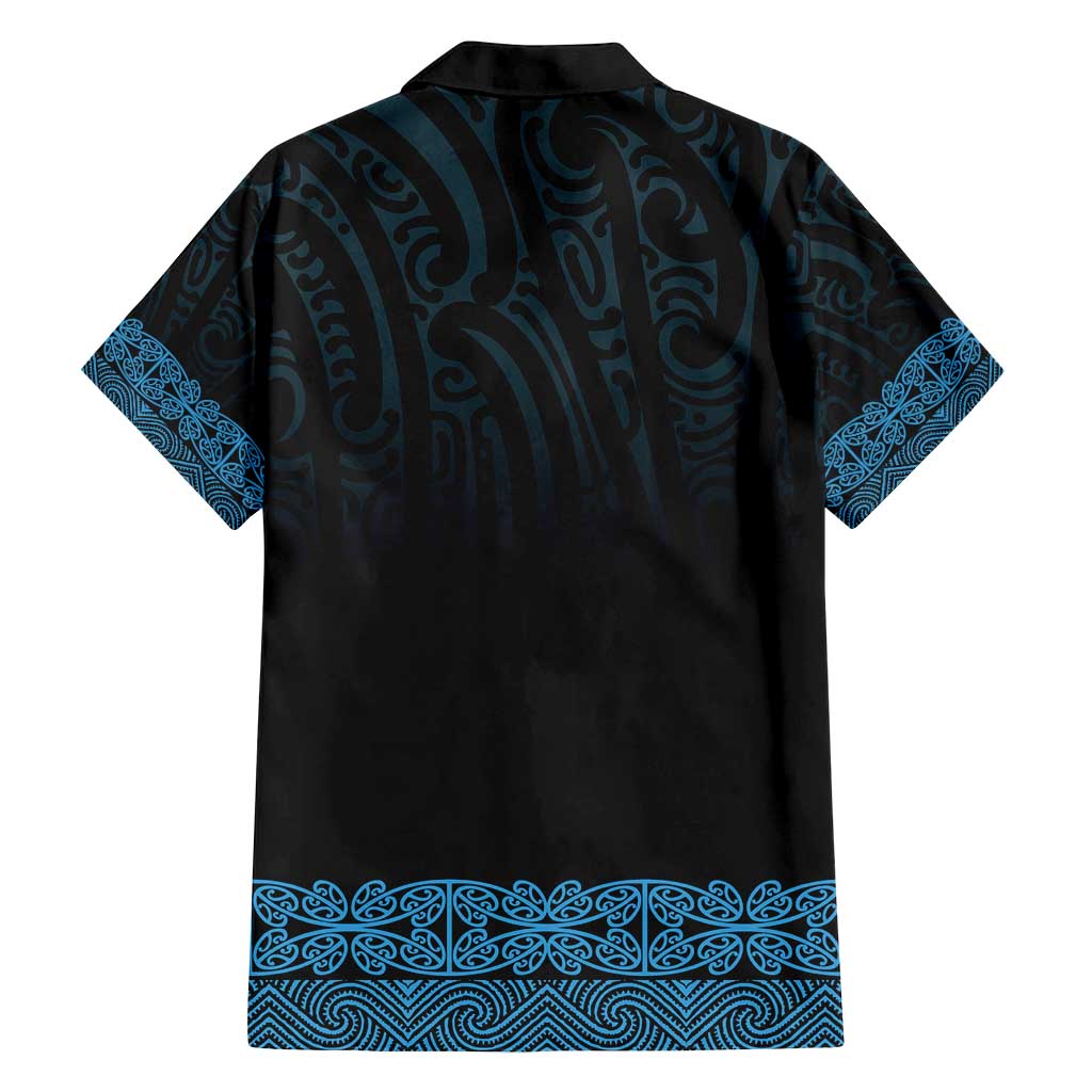 New Zealand Maori Kowhaiwhai Family Matching Summer Maxi Dress and Hawaiian Shirt Kikorangi Maui and Mangopare